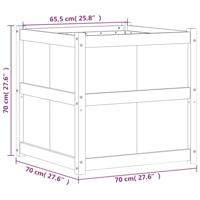 VidaXL Plantenbak 70x70x70 cm geïmpregneerd grenenhout - thumbnail