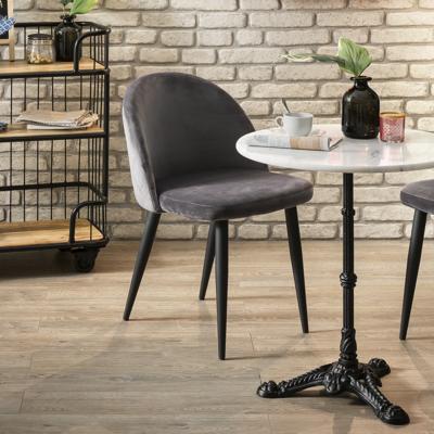 Artistiq Eetkamerstoel 'Denishia' Velvet, kleur Donkergrijs