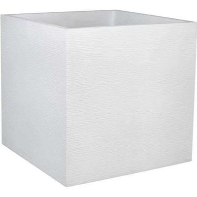 PLASTIC EDA Graphit Vierkant bloemblad - 57 L - 49,5 x 49,5 x 49,5 cm - Witte ceruse PLASTIC EDA Graphit Vierkant bloemblad - 57 L - 49,5 x 49,5 x 49,5 cm - Witte ceruse