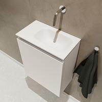 MONDIAZ TURE 40cm toiletmeubel linen. EDEN wastafel talc rechts geen kraangat - thumbnail