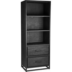 LABEL51 Opbergkast 'Chili' Zwart Mangohout, 185 x 70cm