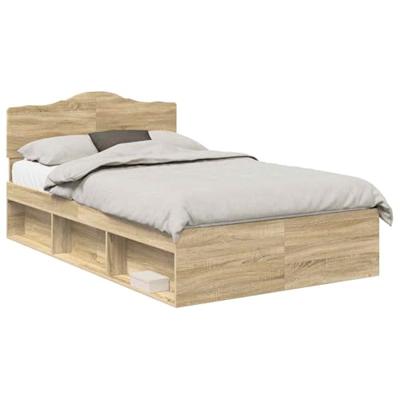 Bedframe met hoofdeinde Sonoma 120 x 200 cm Massief grenenhout