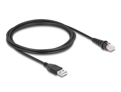 Delock 90611 USB-kabel USB 2.0 USB-A stekker, RJ50 2.00 m Zwart