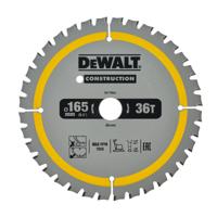 DeWALT Cirkelzaagblad voor Hout | Construction | Ø 165mm Asgat 20mm 36T - DT1950-QZ - thumbnail