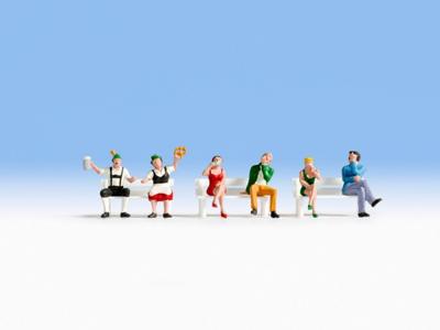 NOCH 15536 H0 Stad en platteland figuren Zittend, Geverfd