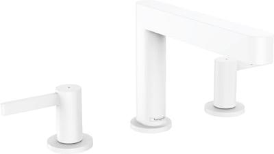 Hansgrohe Wastafelmengkraan Finoris 3-gats 110 met Push-Open Waste Mat Wit