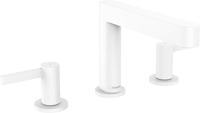 Hansgrohe Wastafelmengkraan Finoris 3-gats 110 met Push-Open Waste Mat Wit - thumbnail