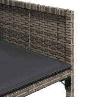 9-delige Tuinset met kussens poly rattan grijs - thumbnail