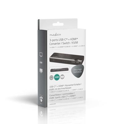 Nedis VCON6430AT Hdmi™-converter Usb-c™ Female / 2x Hdmi™ Input / 4x Usb A Female 1x Hdmi™ Output 1-weg 4k@60hz 18 Gbps Abs Antraciet Nedis VCON6430AT Hdmi™-converter Usb-c™ Female / 2x Hdmi™ Input / 4x Usb A Female 1x Hdmi™ Output 1-weg 4k@60hz 18 Gbps Abs Antraciet