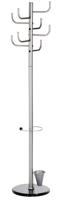 ALCO Staande kapstok 2802 2802 Aantal haken: 8 (Ø x h) 40 cm x 172 cm Metaal (poedercoating) Zilver 1 stuk(s) - thumbnail