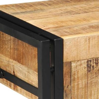 Nachtkastje 40x35x50 cm massief ruw hout mango