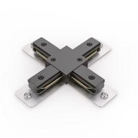 Taros - X-vorm Koppelstuk - 1-fase railverlichting - Zwart - 3 jaar garantie - thumbnail