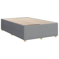 Boxspring met matras stof lichtgrijs 120x190 cm - thumbnail