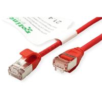 ROLINE GREEN F/UTP DataCenter Patchkabel Cat.6A (Class EA), LSOH, extra dun, rood, 1,5 m - thumbnail