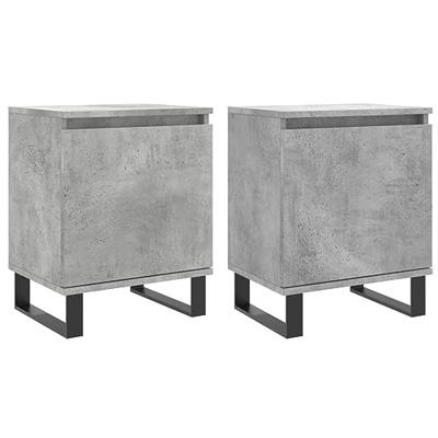 Nachtkastjes 2 st 40x30x50 cm bewerkt hout betongrijs