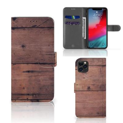 Apple iPhone 11 Pro Max | Book Style Case | Old Wood