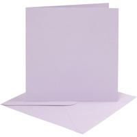 Creativ Company Kaarten en enveloppen lichtpaars, 4st. - thumbnail
