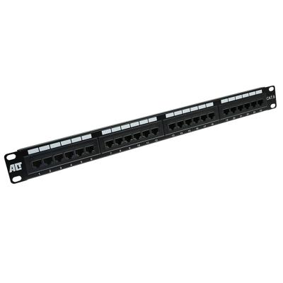 Patchpaneel 19" 24 voudig Cat6 met 24 utp aansluitingen RJ45 T568A en T568B gelabeld