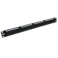 Patchpaneel 19" 24 voudig Cat6 met 24 utp aansluitingen RJ45 T568A en T568B gelabeld - thumbnail