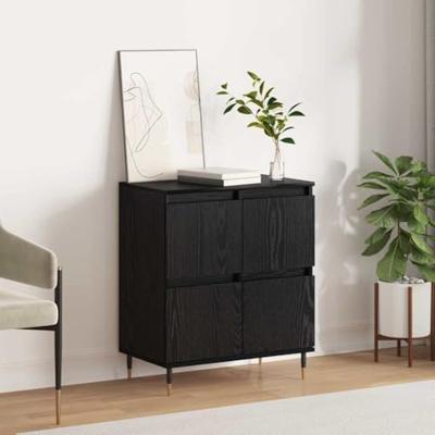 Dressoir Zwart Eiken 60 x 35 x 70 cm