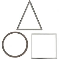 Creotime sieradenhangers 30 x 30 mm 30 stuks zilver - thumbnail