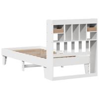 Bedframe zonder matras massief grenenhout wit 90x200 cm - thumbnail