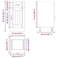 Keuken onderkast Lucca bewerkt hout wit - thumbnail