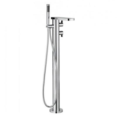 Crosswater Wisp badkraan thermostatisch 98.2cm vrijstaand uitloop 30cm met handdouche chroom WP418TFC Crosswater Wisp badkraan thermostatisch 98.2cm vrijstaand uitloop 30cm met handdouche chroom WP418TFC
