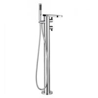Crosswater Wisp badkraan thermostatisch 98.2cm vrijstaand uitloop 30cm met handdouche chroom WP418TFC - thumbnail