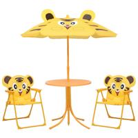 3-delige Bistroset voor kinderen met parasol geel - thumbnail