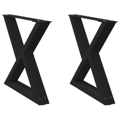 Salontafelpoten 2 st 50x(42-43,3) cm staal zwart Salontafelpoten 2 st 50x(42-43,3) cm staal zwart