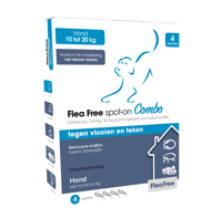 Flea Free Spot-On Combo voor honden 10 - 20 kg 4 pipetten - thumbnail