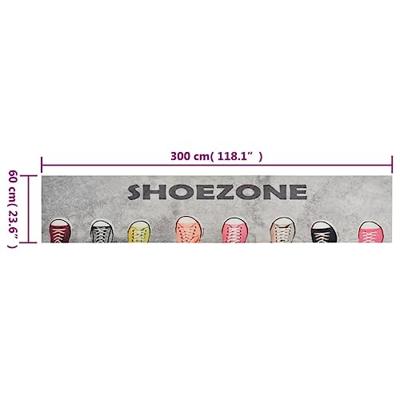 Keukenmat wasbaar shoezone-print 60x300 cm fluweel