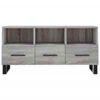 Tv-meubel 102x36x50 cm bewerkt hout grijs sonoma eikenkleurig - thumbnail