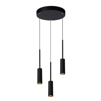 Lucide TUBULE - Hanglamp - Ø 26 cm - LED - 3x7W 2700K - Zwart