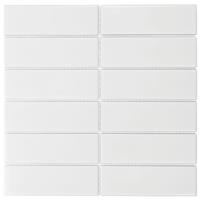 Mozaiek Barcelona Rechthoek Glanzend Wit 4,5x1,5 - thumbnail