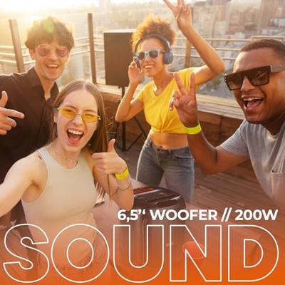 Denver BPS-165 Bluetooth luidspreker AUX, SD, USB Zwart