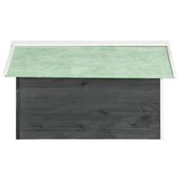 Overkapping voor grasmaaier 72x87x50 cm vurenhout grijs en wit - thumbnail