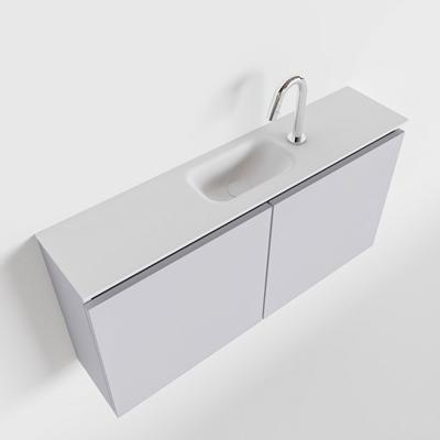 MONDIAZ TURE 100cm toiletmeubel cale. EDEN wastafel talc midden 1 kraangat