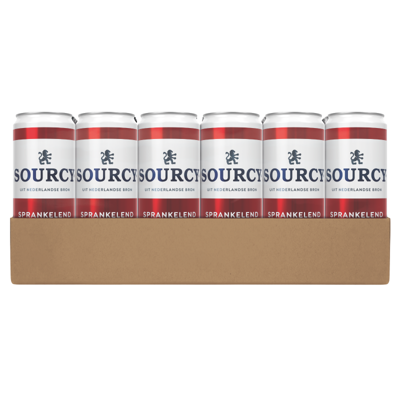 Sourcy rood mineraalwater sprankelend (24x33cl)