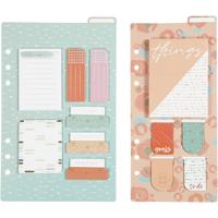 Creativ Company Post-it en boekenlegger set, afm 10,3x22 + 13,8x22 cm, goud, rood, koraal, 2 vel/ 1 doos - thumbnail
