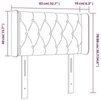 Hoofdbord met randen 83x16x78/88 cm stof blauw - thumbnail
