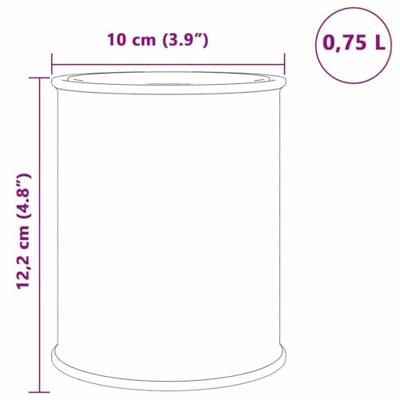 VidaXL Meubelverf grijs 10 x 10 x 12 cm wandprint
