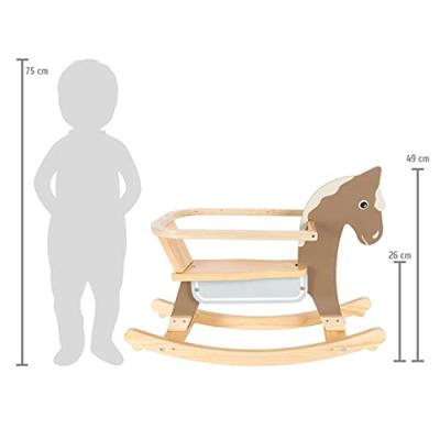 Small Foot hobbelpaard met zitje bruin - thumbnail