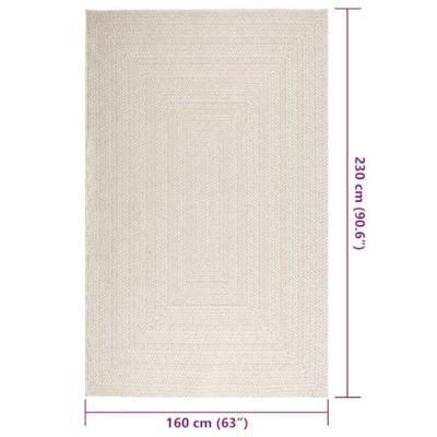 VidaXL Vloerkleed zizur room binnen en buiten 160x230 cm jute look VidaXL Vloerkleed zizur room binnen en buiten 160x230 cm jute look