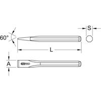 KS Tools Platte beitel, 8-kant, 130 mm 1560162 - thumbnail