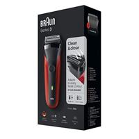 Braun Series 3 300s 81569932 Folie-scheerapparaat Rood, Zwart - thumbnail