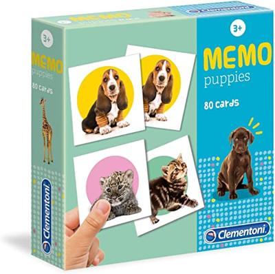 Clementoni Bordspel Memo Puppies - 80 kaarten Clementoni Bordspel Memo Puppies - 80 kaarten