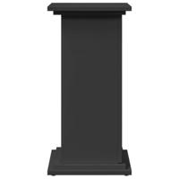 Sokkel met opbergruimte 31x30x60 cm bewerkt hout zwart - thumbnail