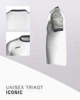 JAKO 4224 Shirt Iconic Km - Wit/Zachtgrijs/Antra Light - M - thumbnail